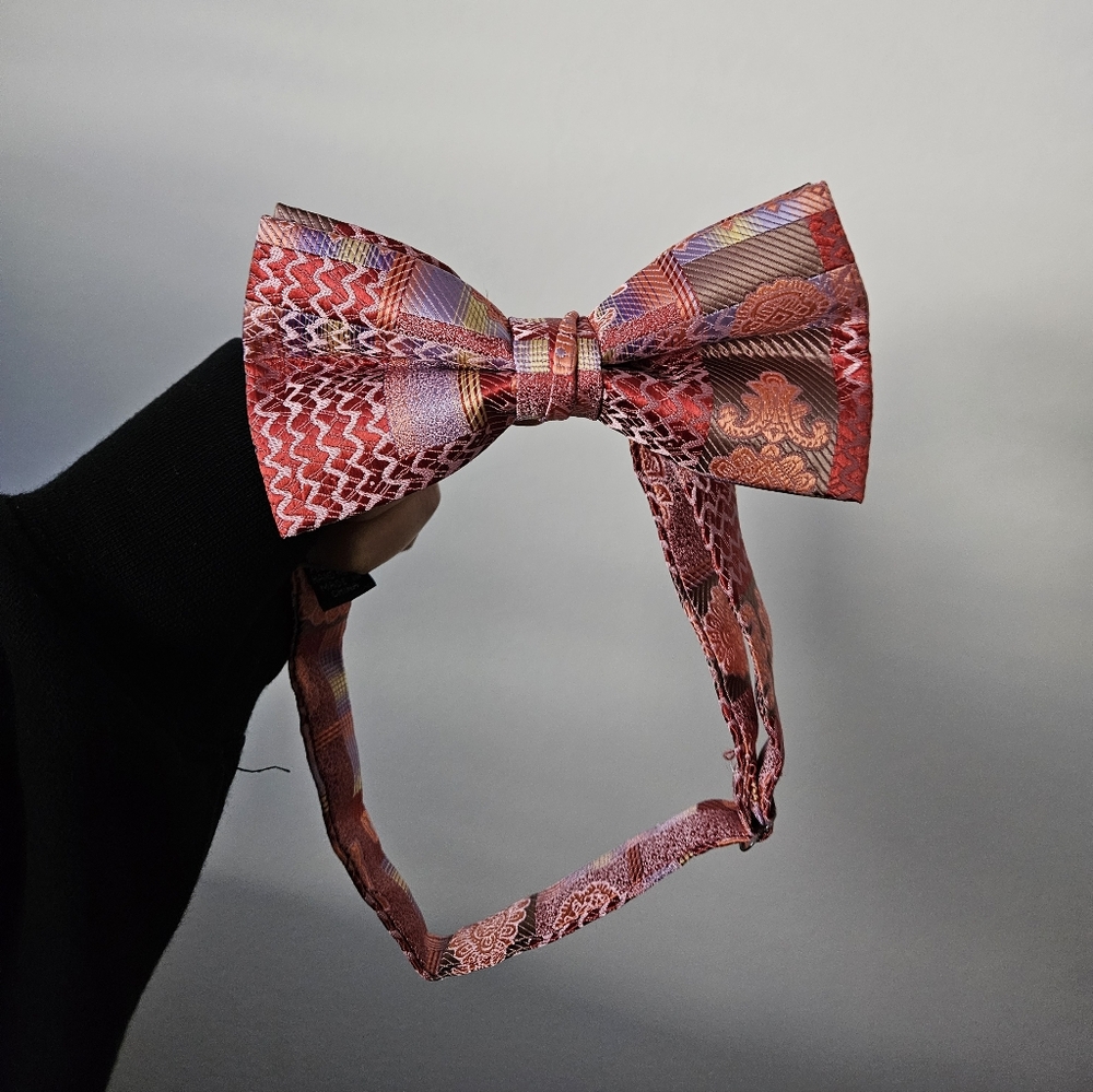 Steven By Steve Land Multicolor Patterned Bow Tie
